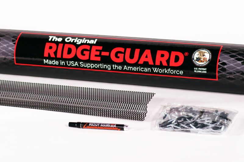 Ridge-Guard® Low Profile Kit has a shorter vertical rise and a wider screw tab to accommodate low profile ridge ventilation systems