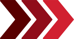 Three red chevrons pointing to the right, symbolizing forward progress and movement in a stylized graphic.