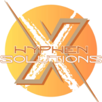 Hyphen Solutions logo: an orange gradient circle with intersecting geometric ‘W’ shapes and the text Hyphen Solutions below.